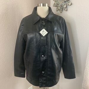 Armani Emporio Collezione Soft Faux Leather Jacket